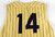 Boston College #14 Game Used Yellow Pinstripe Flannel Jersey 40 864