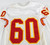 1997 Kansas City Chiefs #60 Game Issued Pos Used White Jersey NP Rem 46 006