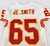 1997 Kansas City Chiefs Jeff Smith #65 Game Issued White Jersey 46 009