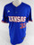 2025 Kansas Jayhawks #33 Game Used Blue Jersey Baseball 46 616