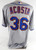 2010 New York Mets Manny Acosta #36 Game Used Grey Jersey 50 030
