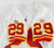 1996 Kansas City Chiefs Sanders #29 Game Issued White Jersey 40 016