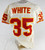1996 Kansas City Chiefs William White #35 Game Used White Jersey 42 791