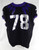 2019-24 Texas Christian TCU Frogs #78 Game Used Black Jersey Football NP R 48 85