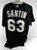 2003-06 Florida Marlins Danny Santin #63 Game Used Black Jersey ST BP XL 089