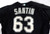 2003-06 Florida Marlins Danny Santin #63 Game Used Black Jersey ST BP XL 089