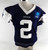 2025 Dallas Cowboys Juanyeh Thomas #2 Game Used Navy Practice Jersey 48 463