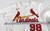 2025 St. Louis Cardinals Sammy Hernandez #98 Game Issued Pos Used White Jersey 3