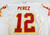 2001 Kansas City Chiefs Perez #12 Game Issued White Jersey 42 DP108316