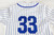 2025 Kansas Jayhawks #33 Game Used White Jersey Throwback 46 596