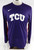 2023 Texas Christian TCU Frogs Blank Game Used Purple Jersey Volleyball L 083