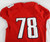 2015 Texas Tech Red Raiders #78 Game Used Red Jersey Football NP Rem 50 655