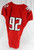 2015 Texas Tech Red Raiders #92 Game Used Red Jersey Football NP Rem 48 687