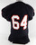 2014 Texas Tech Red Raiders #64 Game Used Black Jersey Football NP Rem 50 661