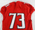 2015 Texas Tech Red Raiders #73 Game Used Red Jersey Football NP Rem 50 671