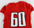 2015 Texas Tech Red Raiders #60 Game Used Red Jersey Football NP Rem 50 668