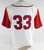 2025 Kansas Jayhawks #33 Game Used White Jersey Buck O'Neil Patch Baseball 46 28