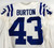 2012 Indianapolis Colts Burton #43 Game Issued Pos Used White Jersey Patch Rem0