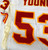 1996 Kansas City Chiefs Young #53 Game Issued White Jersey 48 034