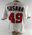 2025 Washington Nationals Jarlin Susana #49 Game Issued White Jersey 50 699