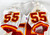 1996 Kansas City Chiefs Troy Dumas #55 Game Issued White Jersey 48 039