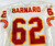 1996 Kansas City Chiefs Tom Barnard #62 Game Issued White Jersey 047