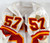 1996 Kansas City Chiefs George Jamison #57 Game Issued White Jersey 042