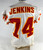 1996 Kansas City Chiefs Trezelle Jenkins #74 Game Issued White Jersey 049
