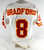 1996 Kansas City Chiefs Bradford #8 Game Issued White Jersey 40 055