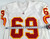1999 Kansas City Chiefs Jeff Blackshear #69 Game Issued White Jersey 48 628
