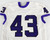 2000s Texas Christian TCU Frogs #43 Game Used White Jersey Football NP R L 622
