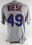 2011 New York Mets Jon Niese #49 Game Issued Pos Used Grey Jersey 48 014