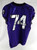 2019-24 Texas Christian TCU Frogs #74 Game Used Purple Jersey Football NP R 48 5