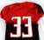 2014 Texas Tech Red Raiders #33 Game Used Red Jersey Football NP R 226