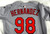 2025 St. Louis Cardinals Sammy Hernandez #98 Game Issued Pos Used Grey Jersey 0