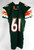 2015 Miami Hurricanes #61 Game Used Green Jersey Football NP R XL 183