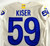 2020 Los Angeles Rams Micah Kiser #59 Game Issued Pos Used Cream Jersey 42 673