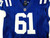 2016 Indianapolis Colts Anthony Fabiano #61 Game Issued Pos Used Blue Jersey 1