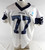 2025 Dallas Cowboys Saahdiq Charles #77 Game Used White Practice Jersey 58 447