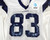 2025 Dallas Cowboys Jalen Brooks #83 Game Used White Practice Jersey 46 448