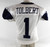 2025 Dallas Cowboys Jalen Tolbert #1 Game Used White Practice Jersey 46 451