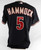 2007 Arizona Diamondbacks Robby Hammock #5 Game Used Black Jersey 44 404