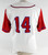 2025 Kansas Jayhawks #14 Game Used White Jersey Buck O'Neil Patch Baseball 46 20