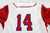 2025 Kansas Jayhawks #14 Game Used White Jersey Buck O'Neil Patch Baseball 46 20