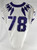 2019-24 Texas Christian TCU Frogs #78 Game Used White Jersey Football NP R 48 50