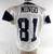 2025 Dallas Cowboys Jonathan Mingo #81 Game Used White Practice Jersey 48 453