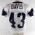2025 Dallas Cowboys Malik Davis #43 Game Used White Practice Jersey 48 440