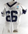 2025 Dallas Cowboys T.J. Bass #66 Game Used White Practice Jersey 60 456