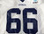 2025 Dallas Cowboys T.J. Bass #66 Game Used White Practice Jersey 60 456