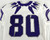 2019-24 Texas Christian TCU Frogs #80 Game Used White Jersey Football NP R 42 51